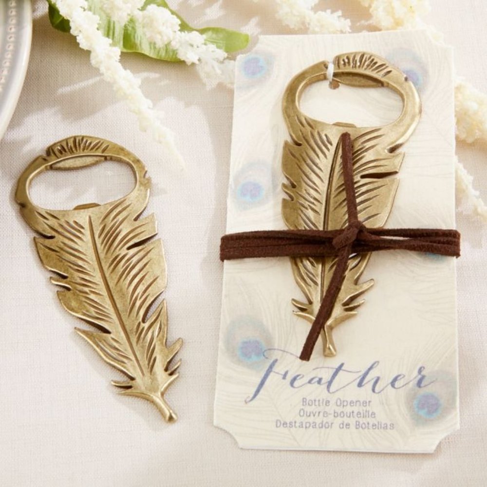 💕3/$25 💕 NWT Kate Aspen Gilded Gold Feather Bottle Opener Bird Lover